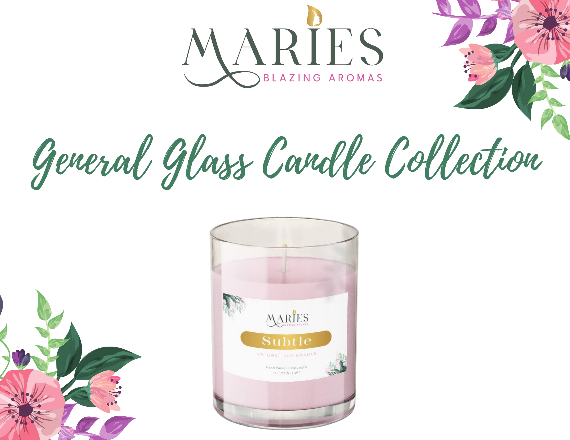 General Glass  Soy Candle Collection