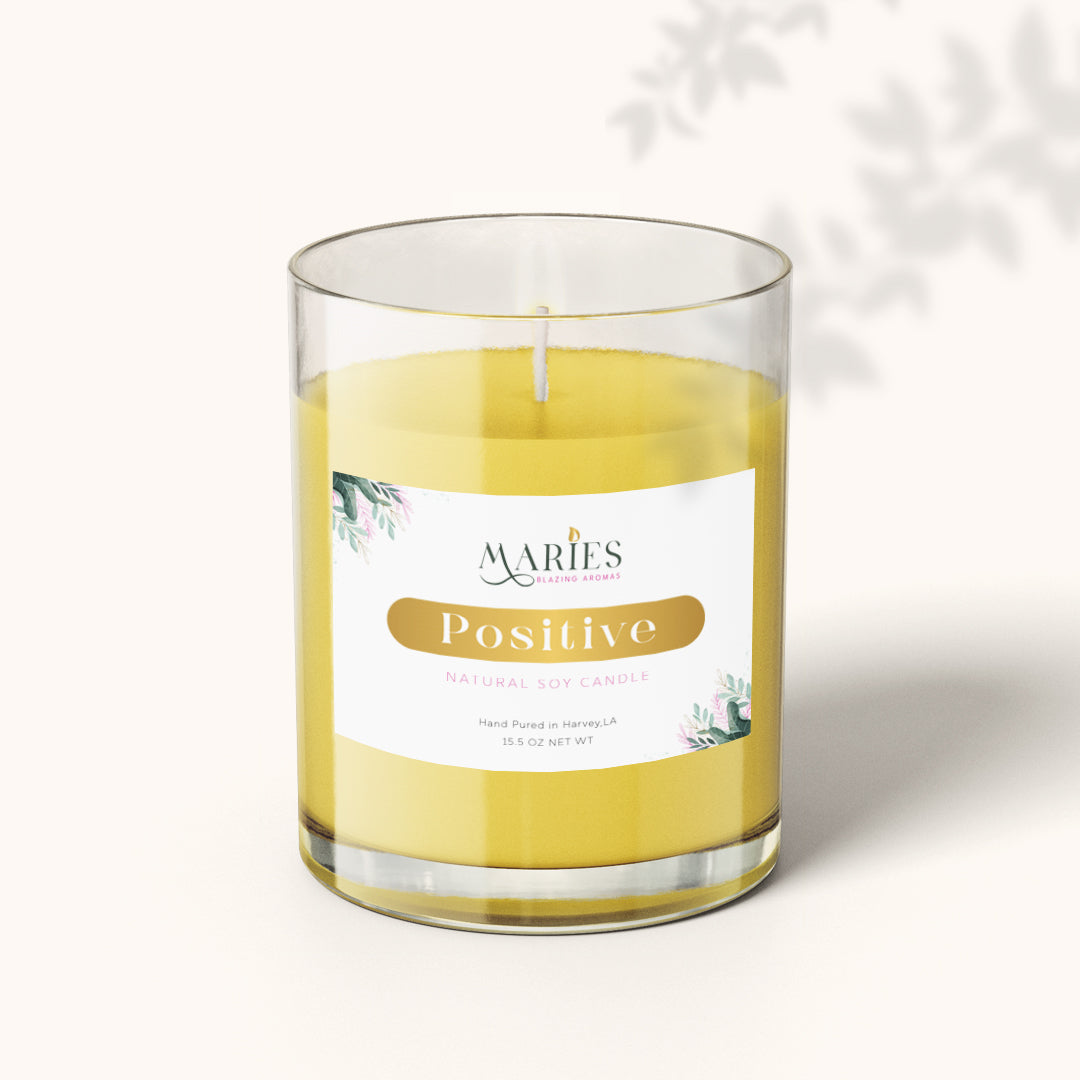 Positive Scented Soy Candle - Radiate positivity with every flicker by Maries Blazing Aroma