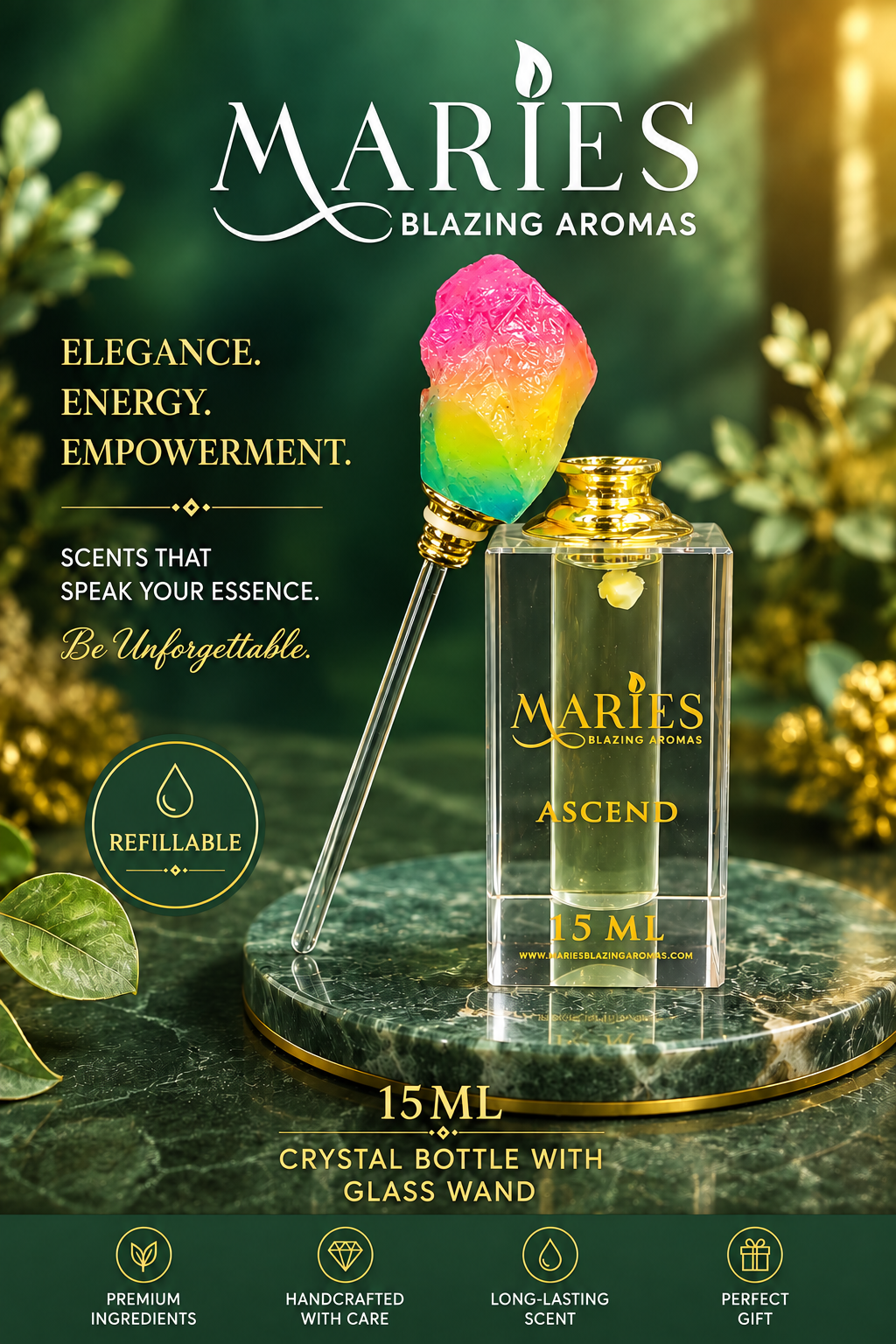 Precioso perfume de aceite de fragancia de lujo