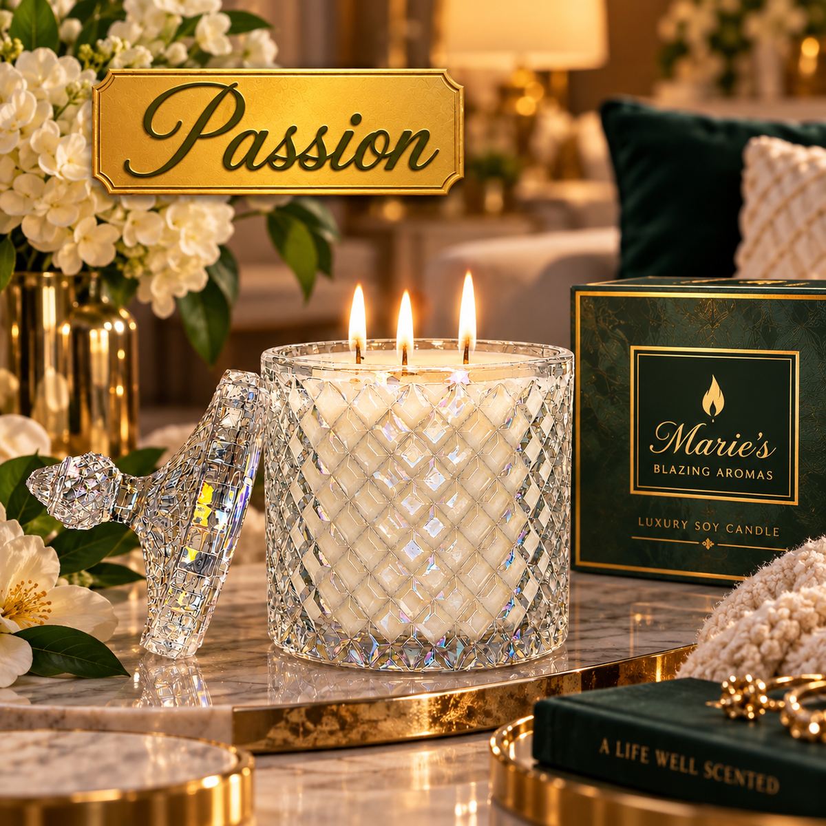 Passion Jasmine Soy Candle | Handmade Louisiana Artisan Candle | New Orleans Gift