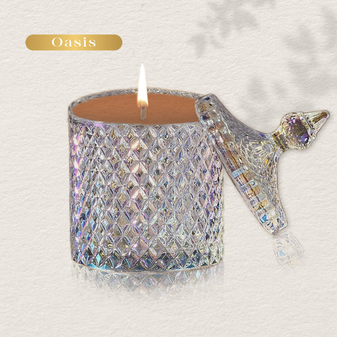 Create an oasis of calm with Oasis Scented Candle - Maries Blazing Aroma
