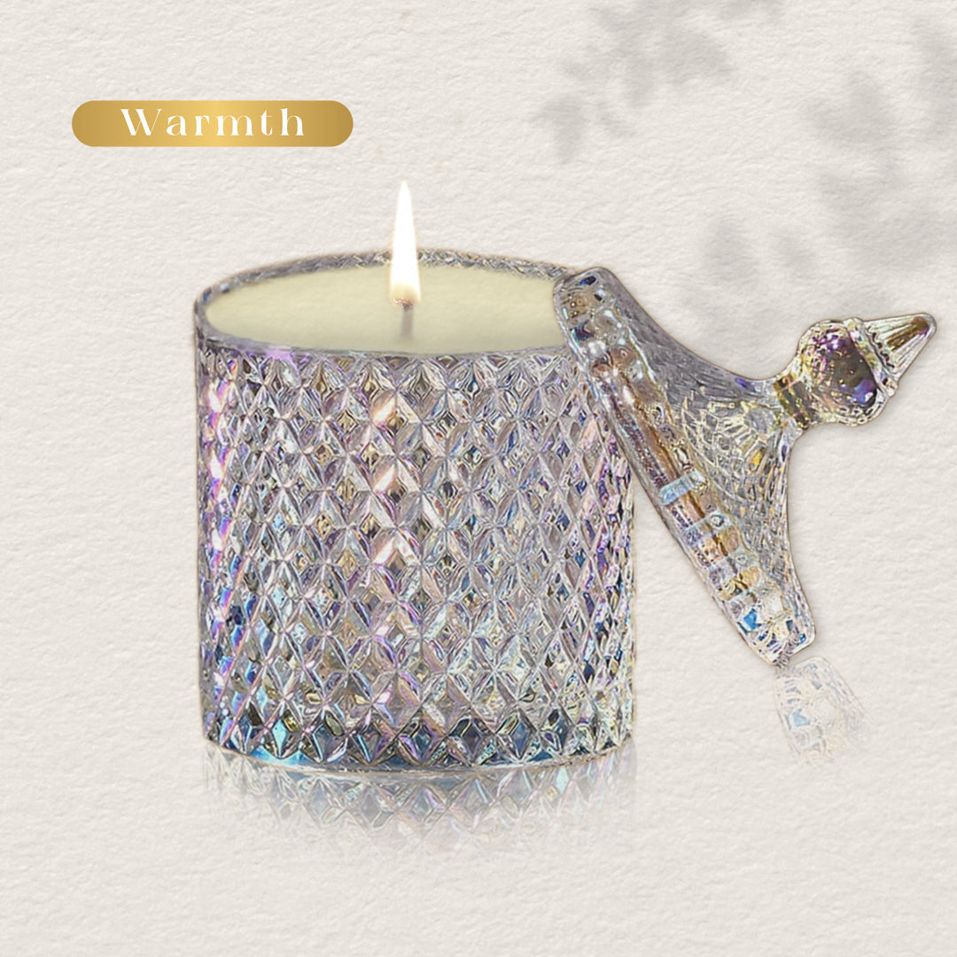 Illuminate your space sustainably with Opulent Warmth Scented Candle by Maries Blazing Aroma