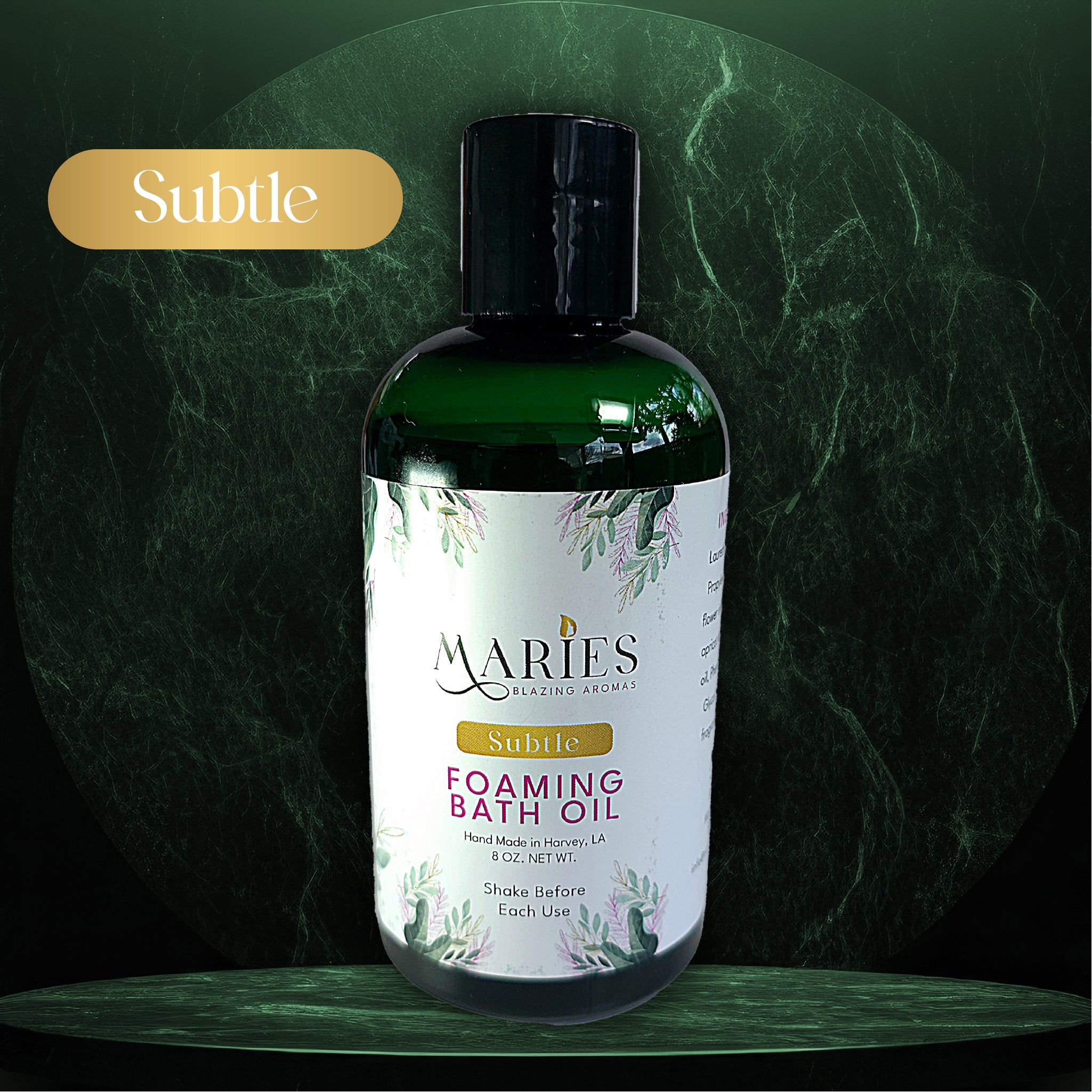Immerse in the luxurious tranquil bath with Subtle Perfume Foaming Bath Oil - Maries Blazing Aroma