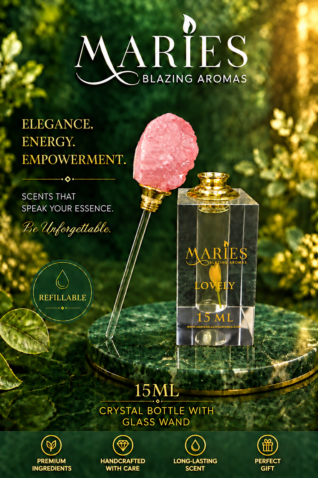Precioso perfume de aceite de fragancia de lujo