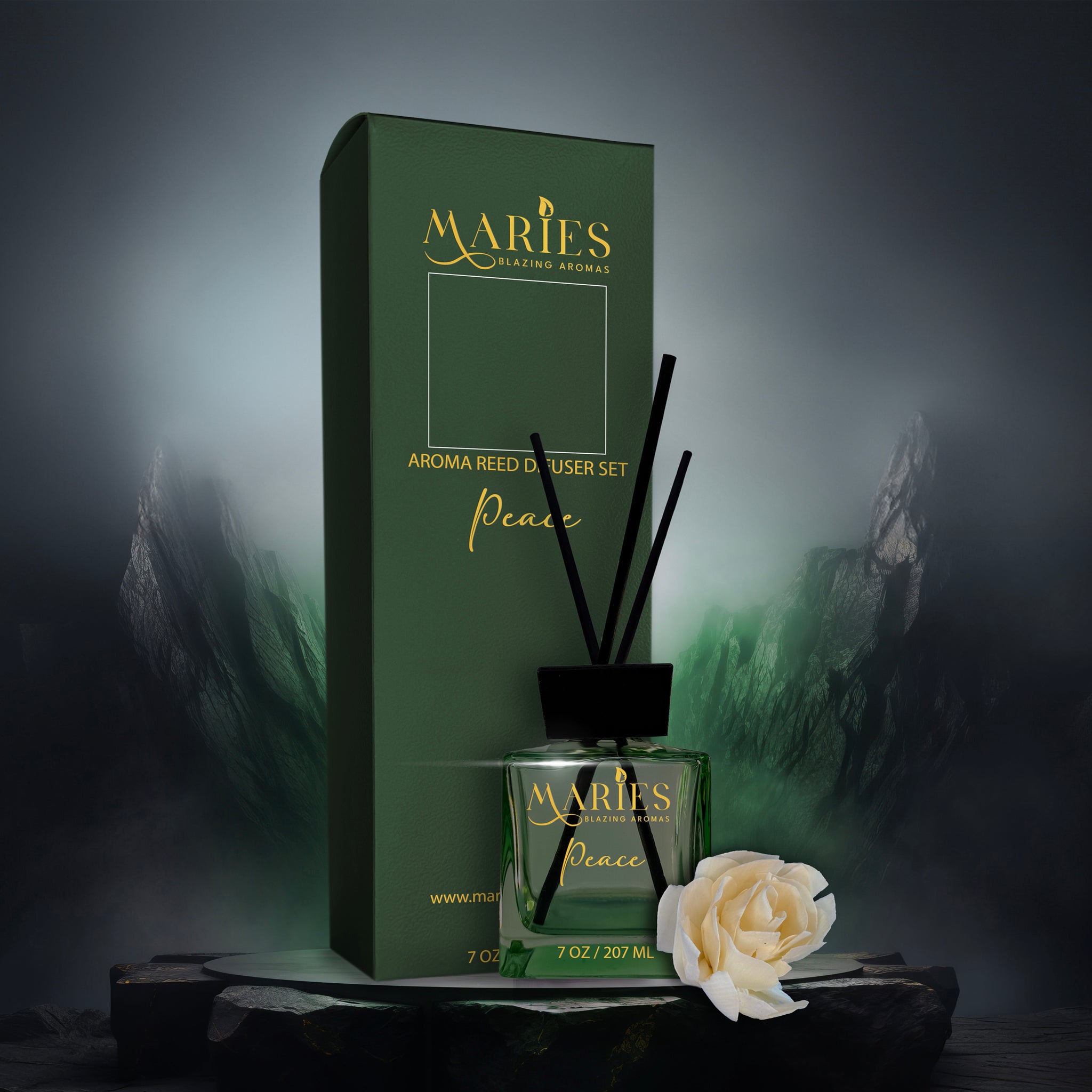 Peace Aroma Reed Diffuser Set - Relaxing Home Fragrance for Stress Relief