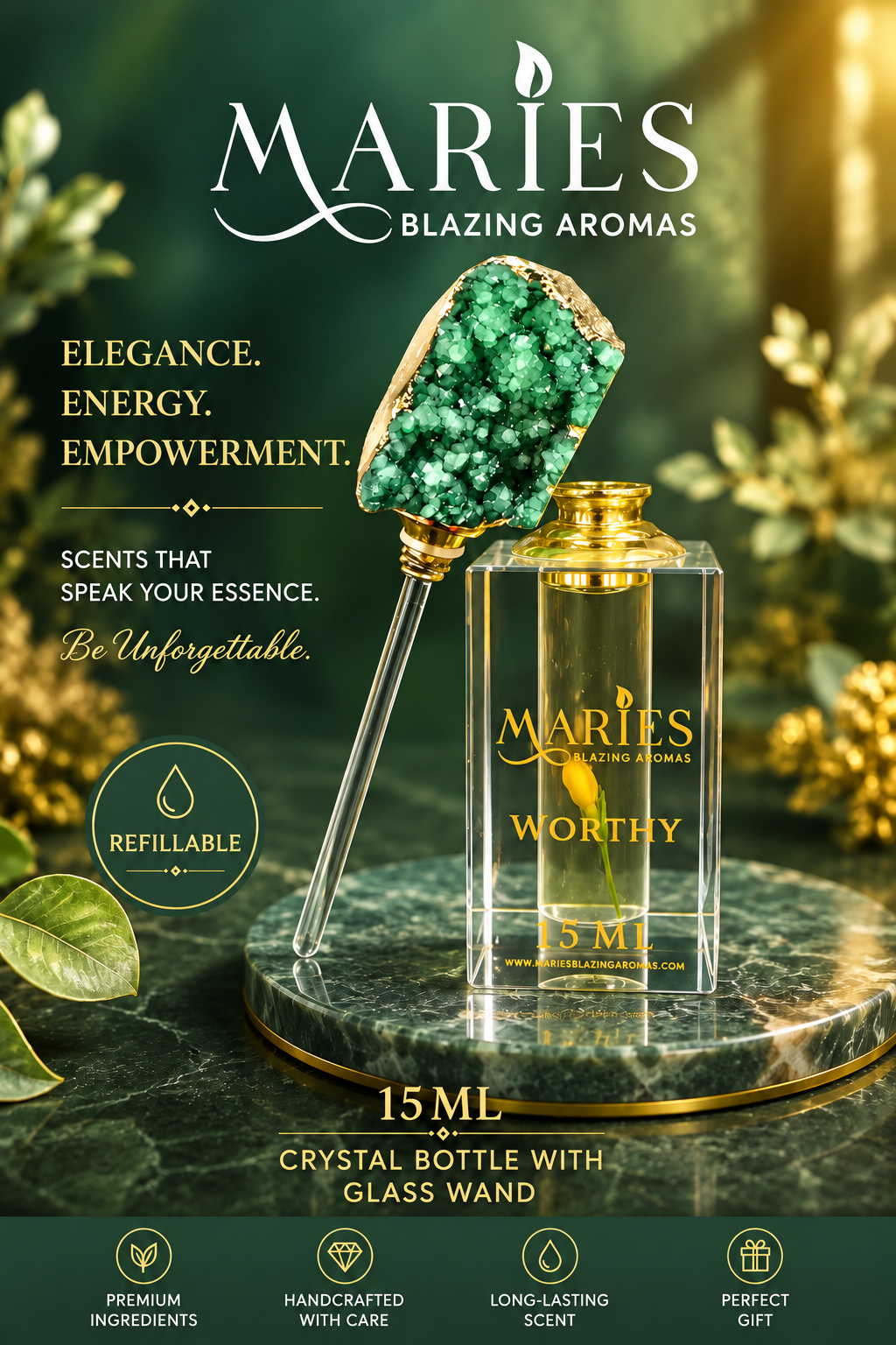 Worthy Luxury Perfume Oil – Citrus, Bergamot & Sandalwood