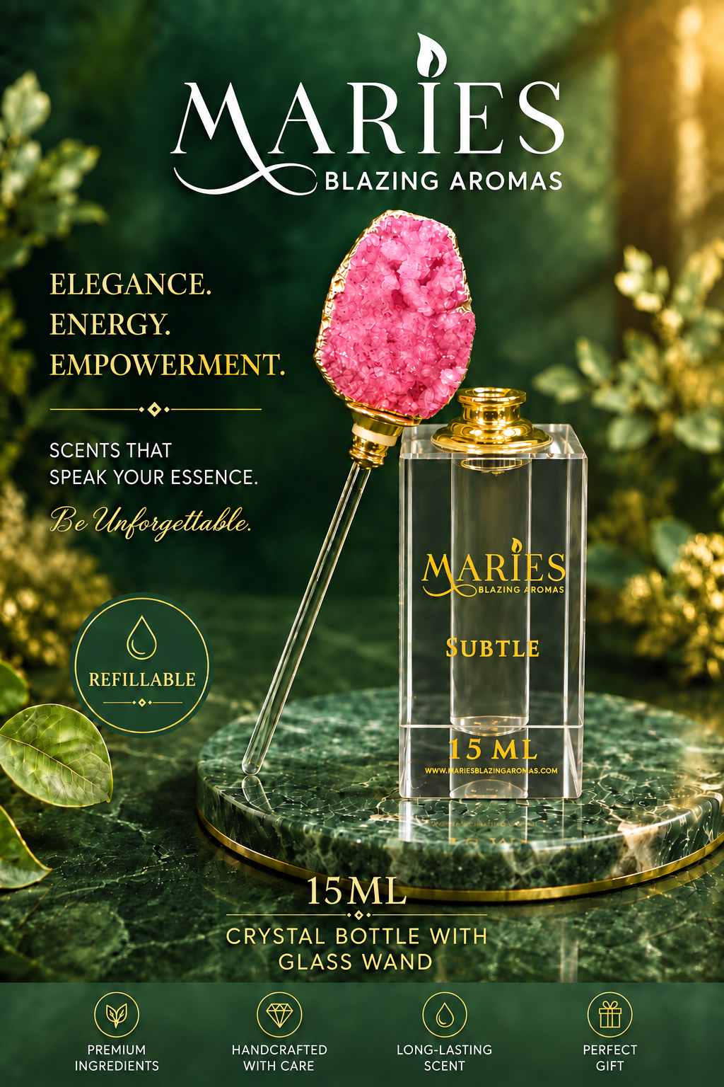 Perfume de aceite de fragancia de lujo sutil